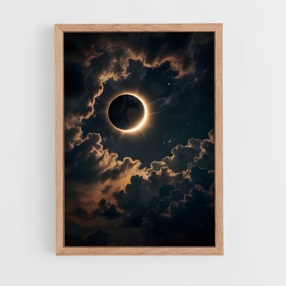 Poster Éclipse partielle mystérieuse – affiche Univers (vue 4)